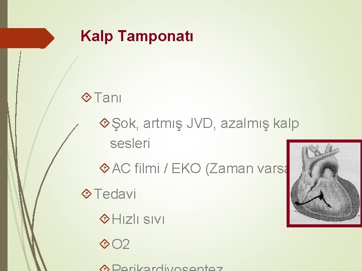 Kalp Tamponatı Tanı Şok, artmış JVD, azalmış kalp sesleri AC filmi / EKO (Zaman