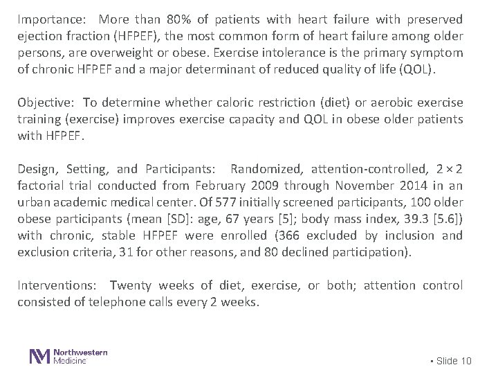 Importance: More than 80% of patients with heart failure with preserved ejection fraction (HFPEF),