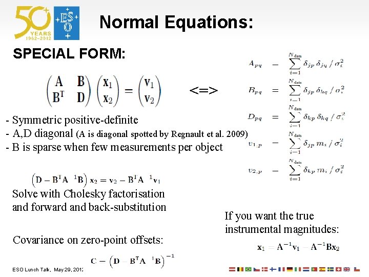 Normal Equations: SPECIAL FORM: <=> - Symmetric positive-definite - A, D diagonal (A is