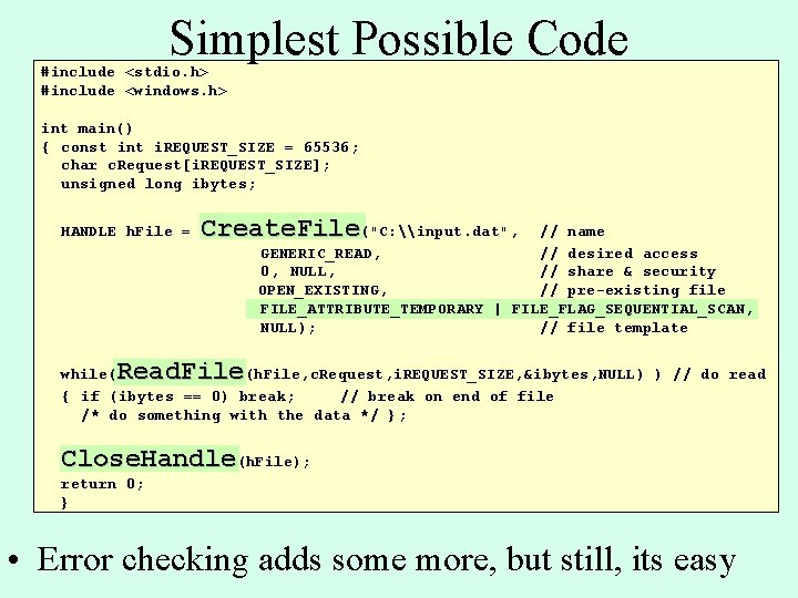 Simplest Possible Code #include <stdio. h> #include <windows. h> int main() { const int Simplest Possible Code #include <stdio. h> #include <windows. h> int main() { const int