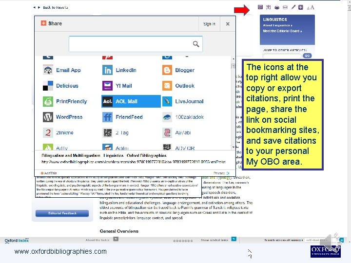 The icons at the top right allow you copy or export citations, print the