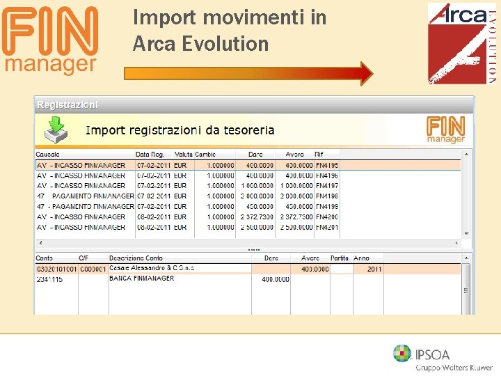 Import movimenti in Arca Evolution 