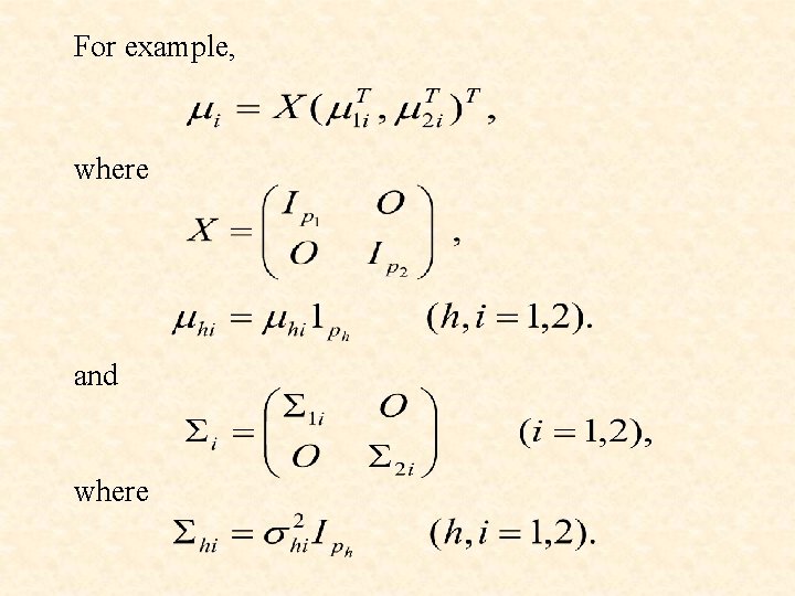 For example, where and where 