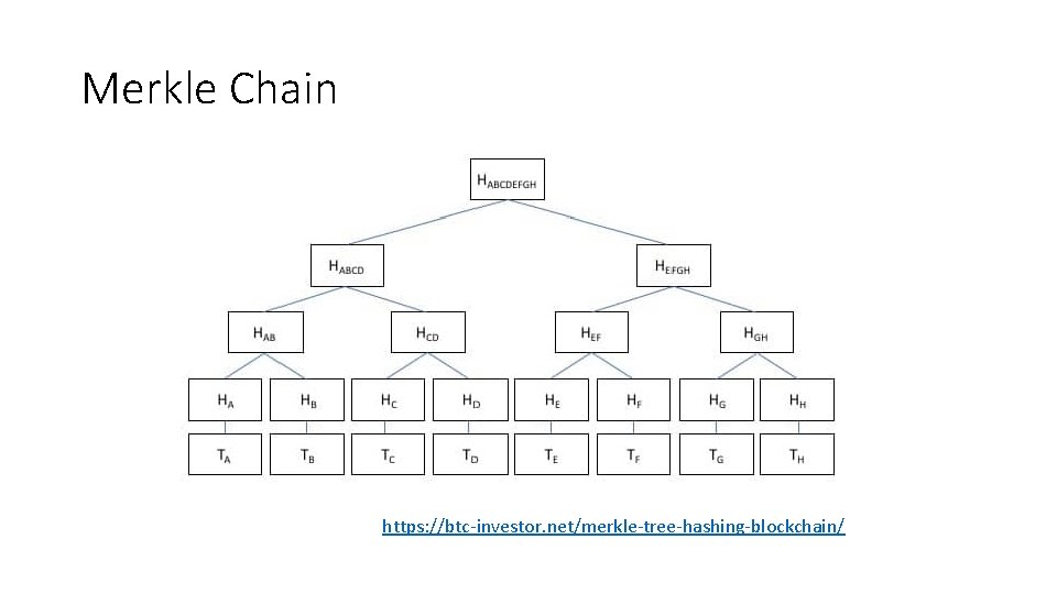 Merkle Chain https: //btc-investor. net/merkle-tree-hashing-blockchain/ 