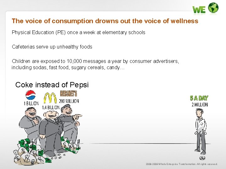 The voice of consumption drowns out the voice of wellness Physical Education (PE) once