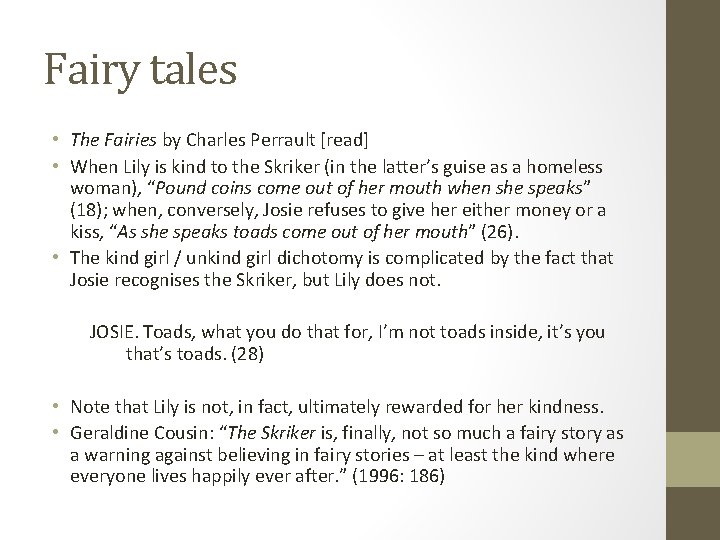 Fairy tales • The Fairies by Charles Perrault [read] • When Lily is kind