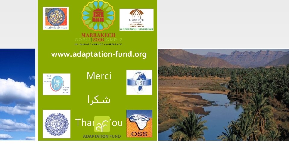 www. adaptation-fund. org Merci ﺷﻜﺮﺍ Thank You 