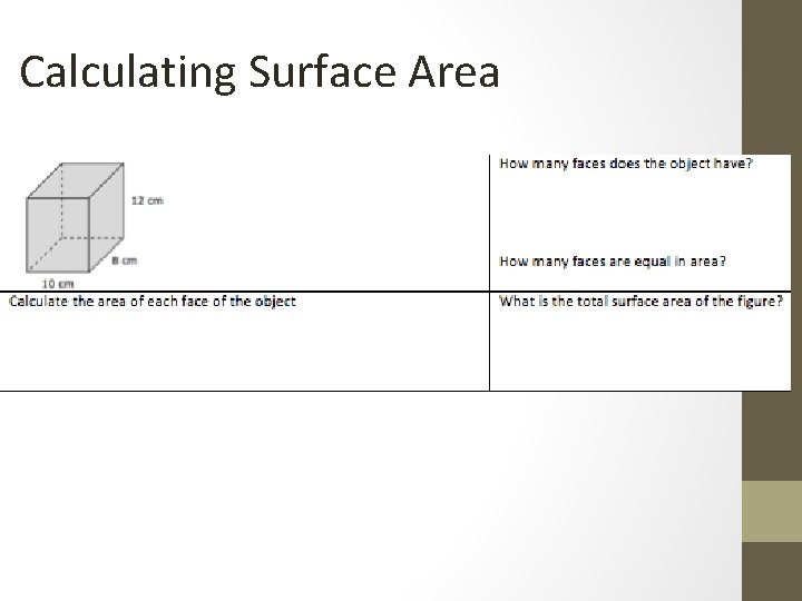 Calculating Surface Area 