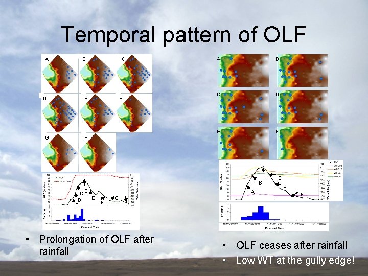 Temporal pattern of OLF A D G B C E F A B C