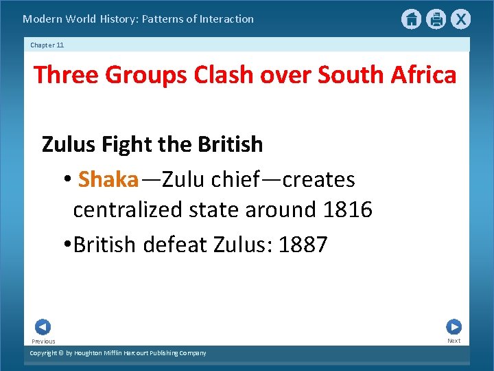 Modern World History: Patterns of Interaction Chapter 11 Three Groups Clash over South Africa