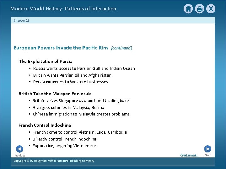Modern World History: Patterns of Interaction Chapter 11 European Powers Invade the Pacific Rim