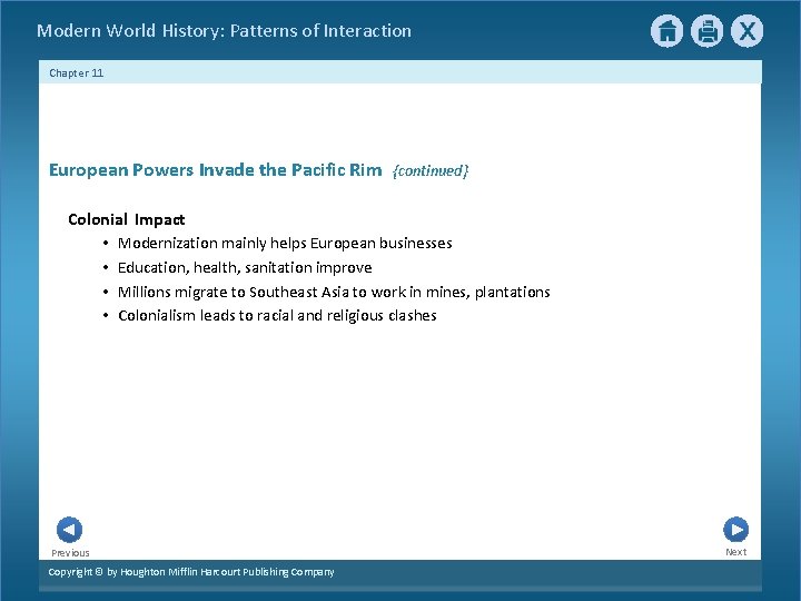 Modern World History: Patterns of Interaction Chapter 11 European Powers Invade the Pacific Rim