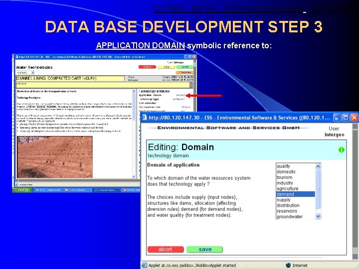 OPTIMA - WP 04 - Techno-economic data – INTERGEO DATA BASE DEVELOPMENT STEP 3