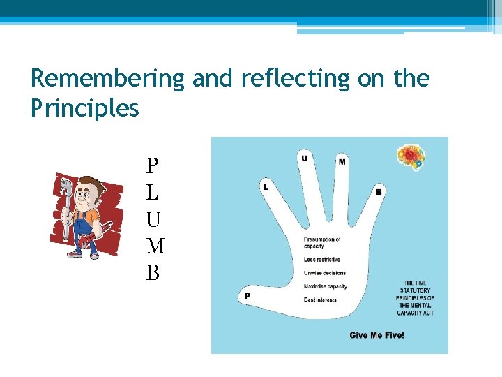 Remembering and reflecting on the Principles P L U M B 