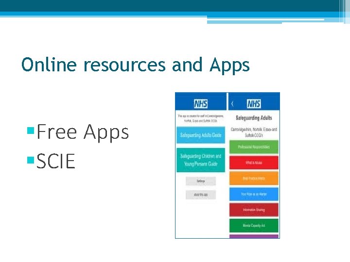 Online resources and Apps §Free Apps §SCIE 