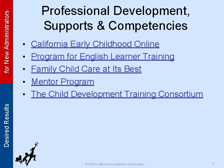 for New Administrators Professional Development, Supports & Competencies • California Early Childhood Online •