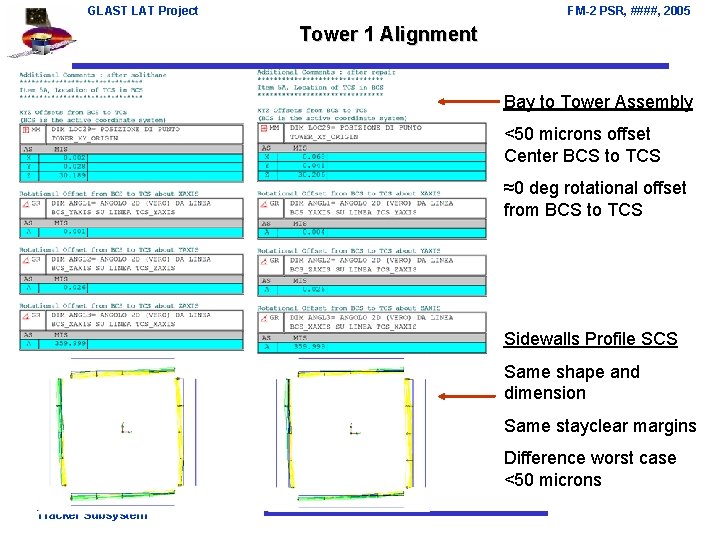 GLAST LAT Project FM-2 PSR, ####, 2005 Tower 1 Alignment Bay to Tower Assembly