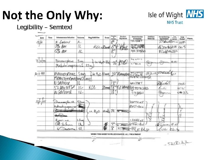 Not the Only Why: Legibility – Semtex! 