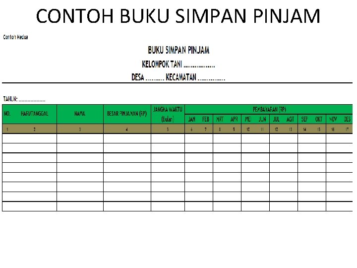 CONTOH BUKU SIMPAN PINJAM 