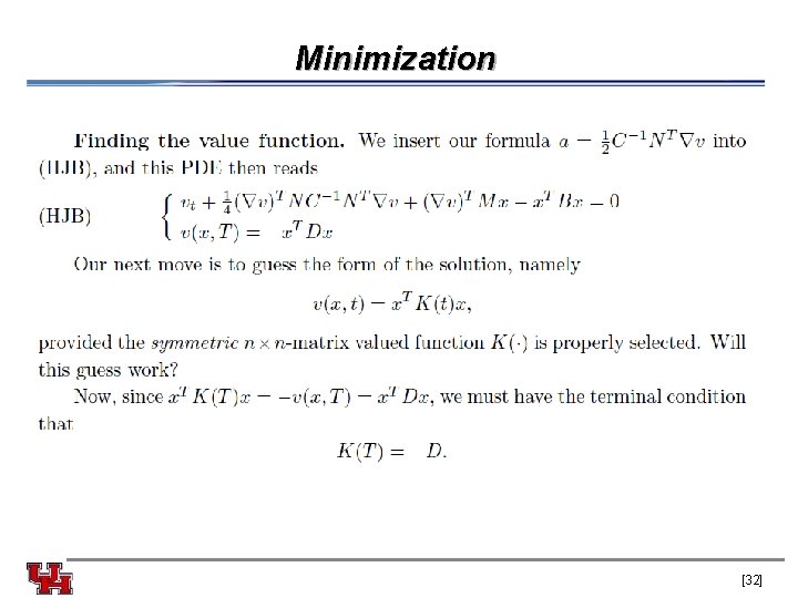 Minimization [32] 