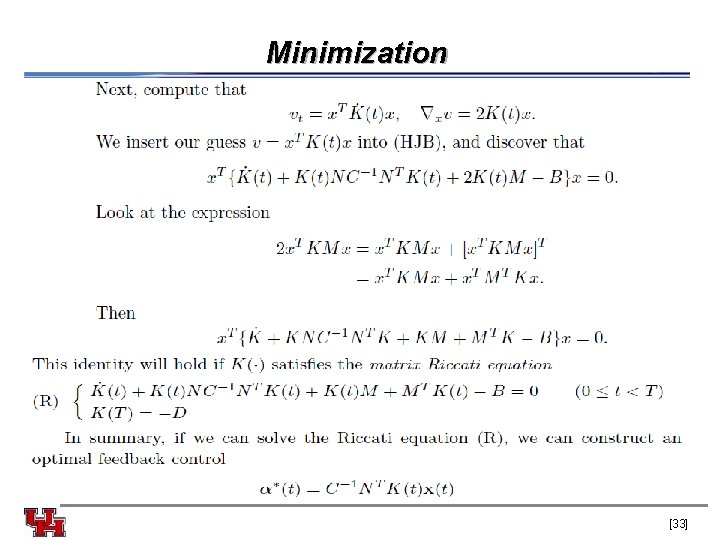 Minimization [33] 