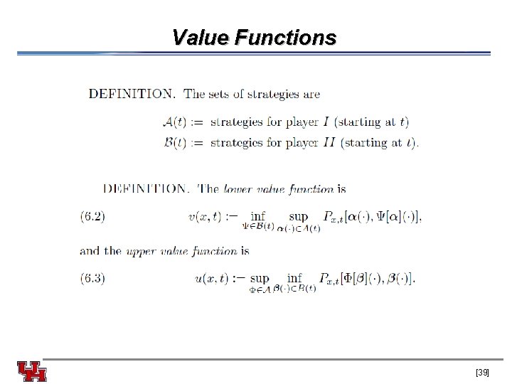 Value Functions [39] 