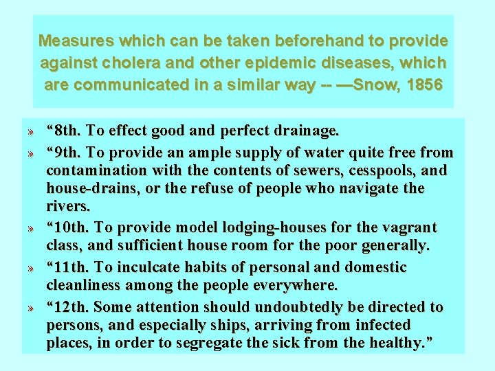 Measures which can be taken beforehand to provide against cholera and other epidemic diseases, Measures which can be taken beforehand to provide against cholera and other epidemic diseases,
