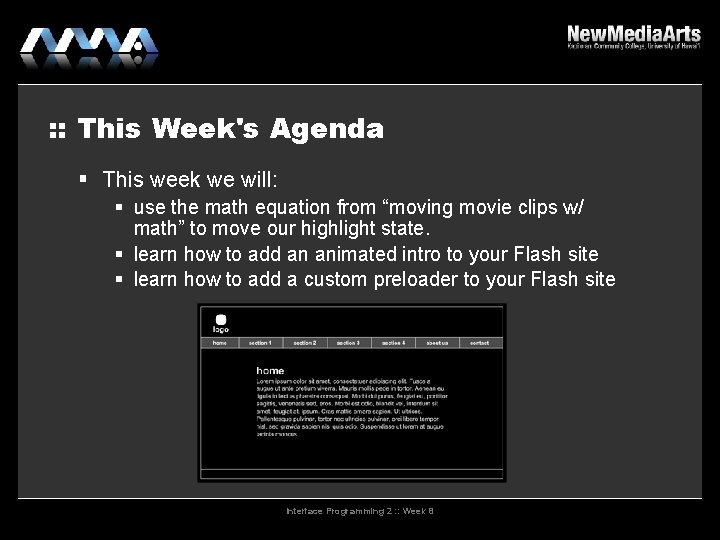 : : This Week's Agenda This week we will: use the math equation from