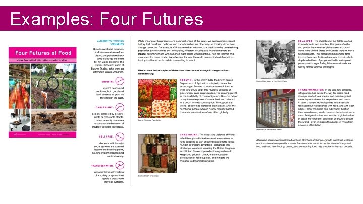 Examples: Four Futures 