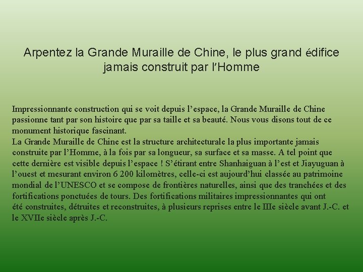 Arpentez la Grande Muraille de Chine, le plus grand édifice jamais construit par l’Homme