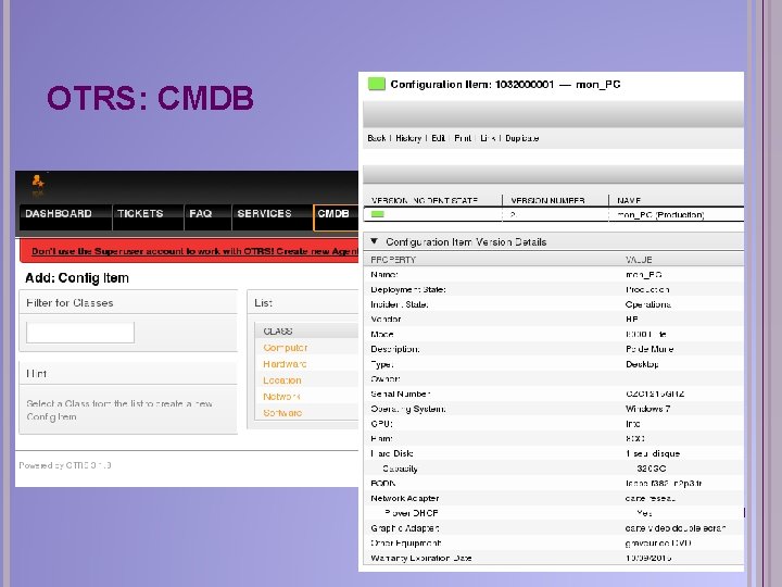 OTRS: CMDB QUASAR - JI 2012 28 