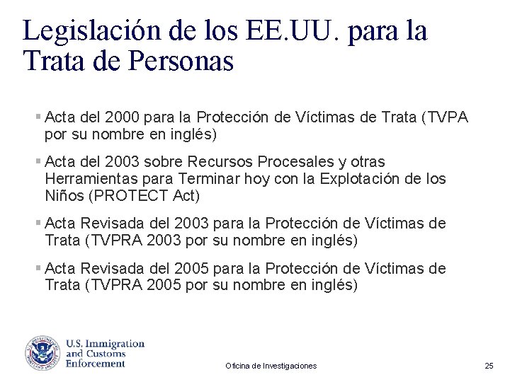 Legislación de los EE. UU. para la Trata de Personas § Acta del 2000