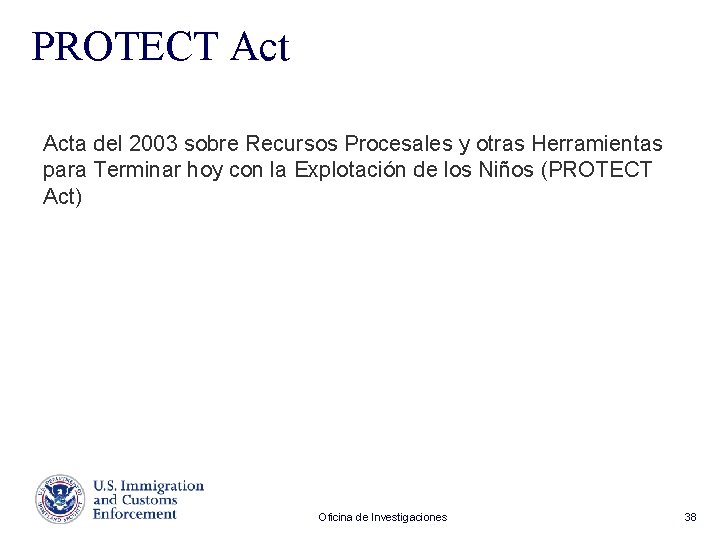 PROTECT Acta del 2003 sobre Recursos Procesales y otras Herramientas para Terminar hoy con