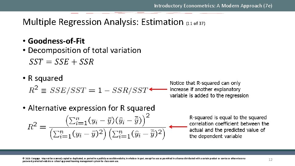 Introductory Econometrics: A Modern Approach (7 e) Multiple Regression Analysis: Estimation (11 of 37)