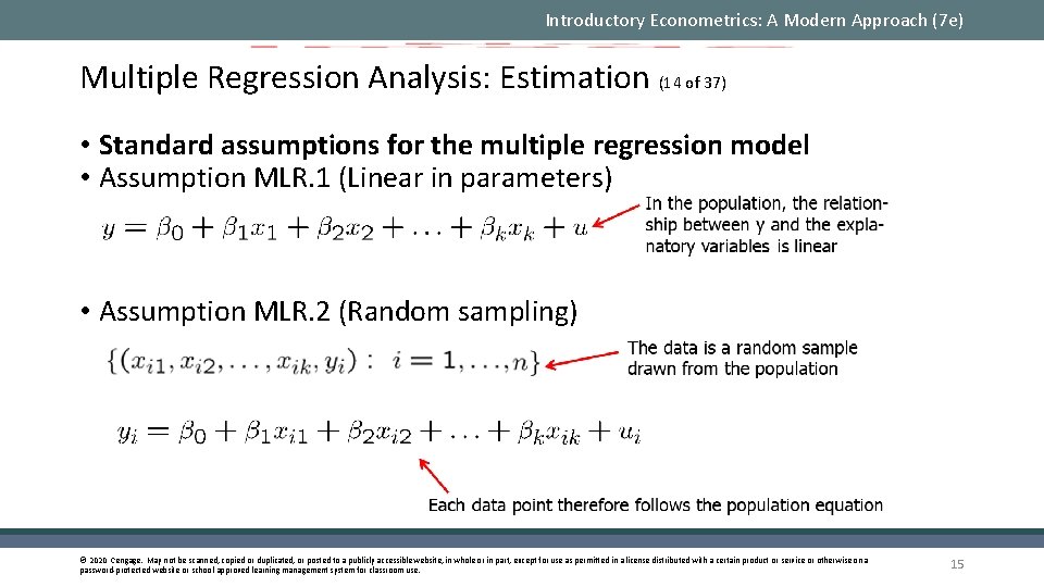 Introductory Econometrics: A Modern Approach (7 e) Multiple Regression Analysis: Estimation (14 of 37)