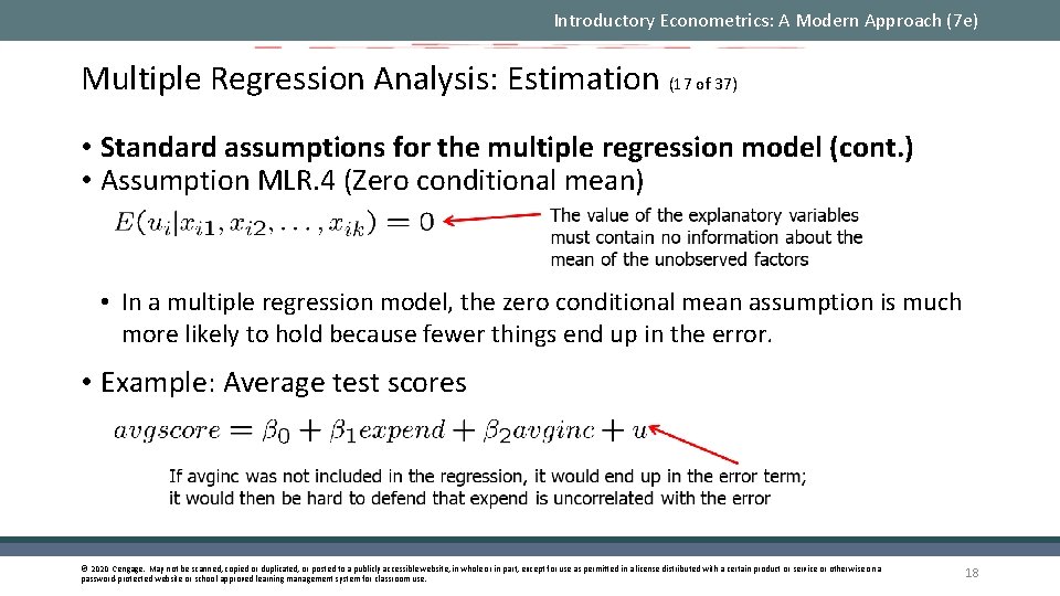 Introductory Econometrics: A Modern Approach (7 e) Multiple Regression Analysis: Estimation (17 of 37)