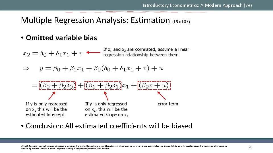 Introductory Econometrics: A Modern Approach (7 e) Multiple Regression Analysis: Estimation (19 of 37)