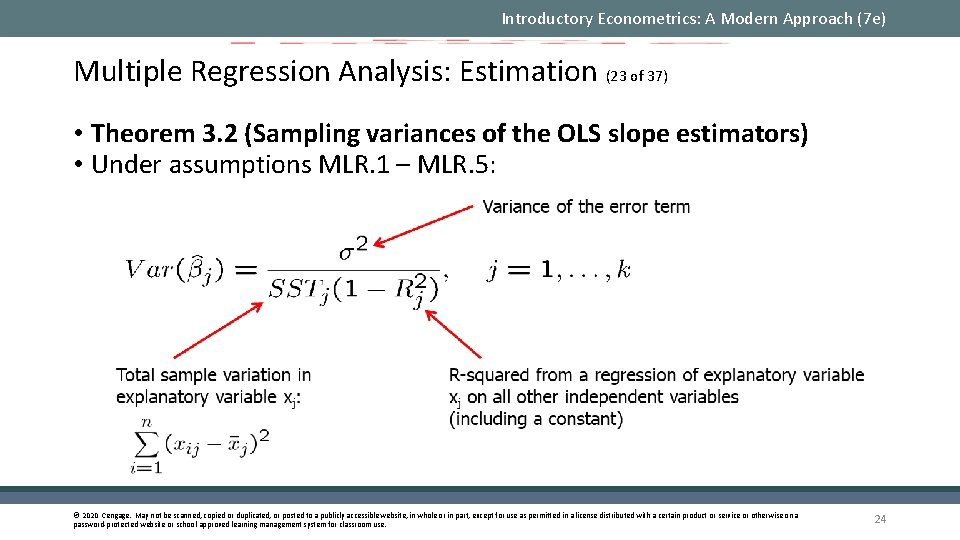 Introductory Econometrics: A Modern Approach (7 e) Multiple Regression Analysis: Estimation (23 of 37)