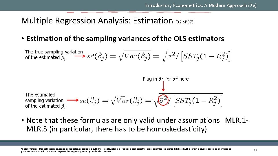 Introductory Econometrics: A Modern Approach (7 e) Multiple Regression Analysis: Estimation (32 of 37)