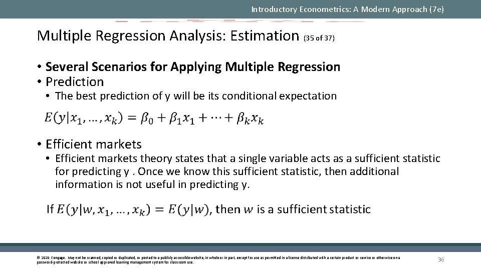 Introductory Econometrics: A Modern Approach (7 e) Multiple Regression Analysis: Estimation (35 of 37)