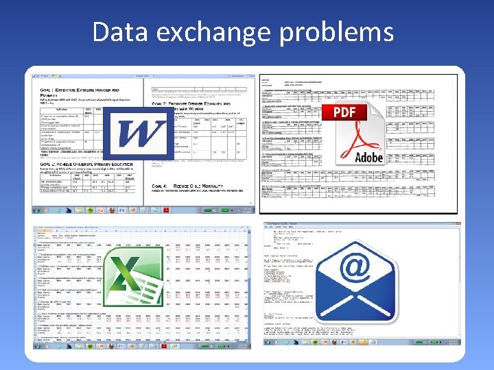 Data exchange problems 