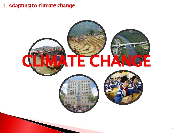 1. Adapting to climate change CLIMATE CHANGE 7 