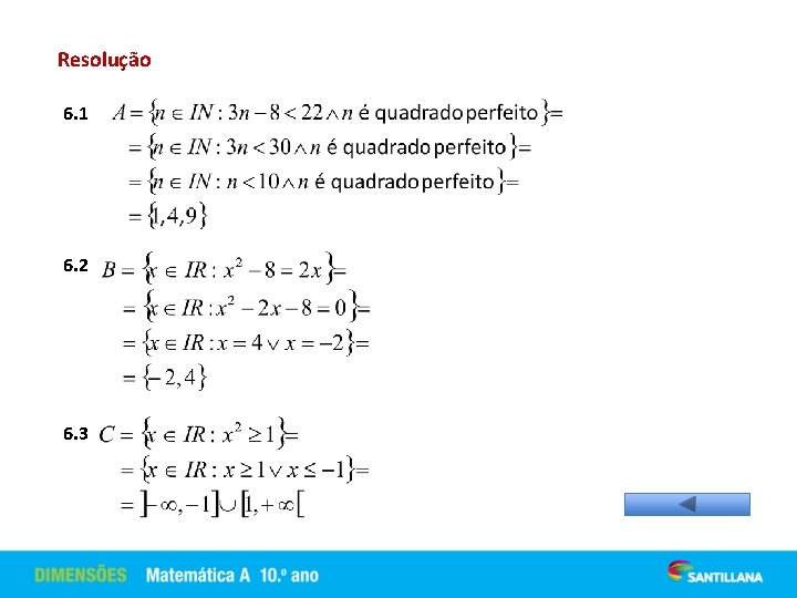 Resolução 6. 1 6. 2 6. 3 