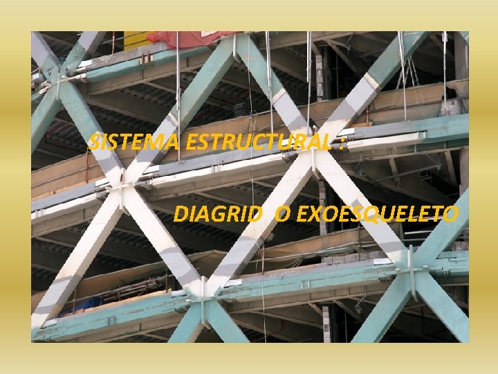 SISTEMA ESTRUCTURAL : DIAGRID O EXOESQUELETO 