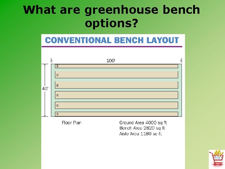 What are greenhouse bench options? 