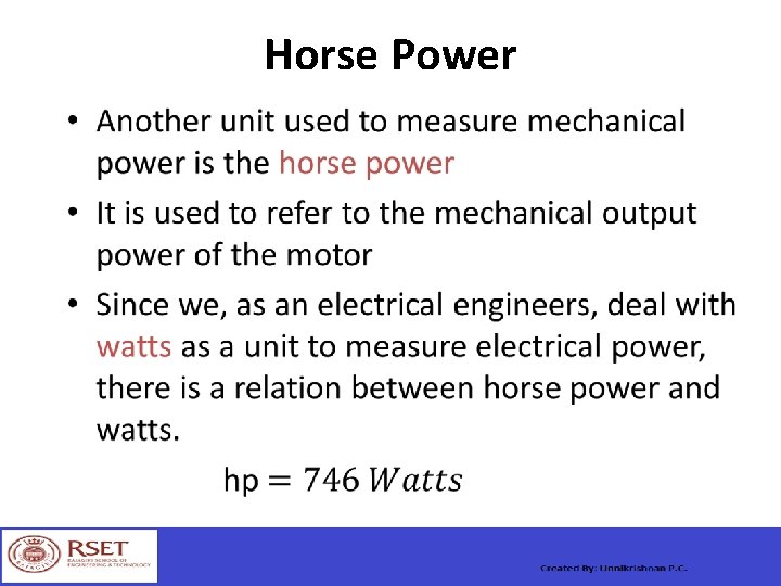 Horse Power • 