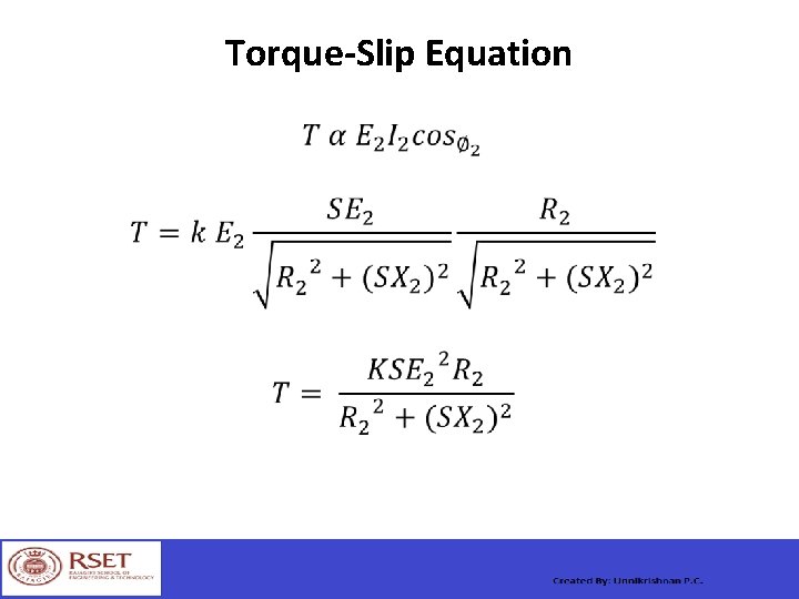 Torque-Slip Equation 