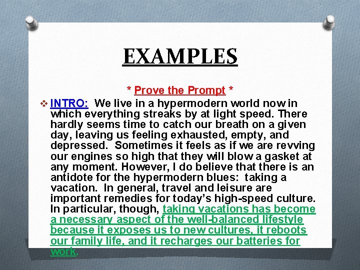 EXAMPLES * Prove the Prompt * v INTRO: We live in a hypermodern world