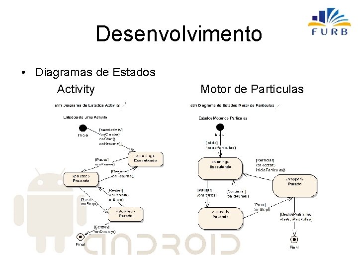 Desenvolvimento • Diagramas de Estados Activity Motor de Partículas 