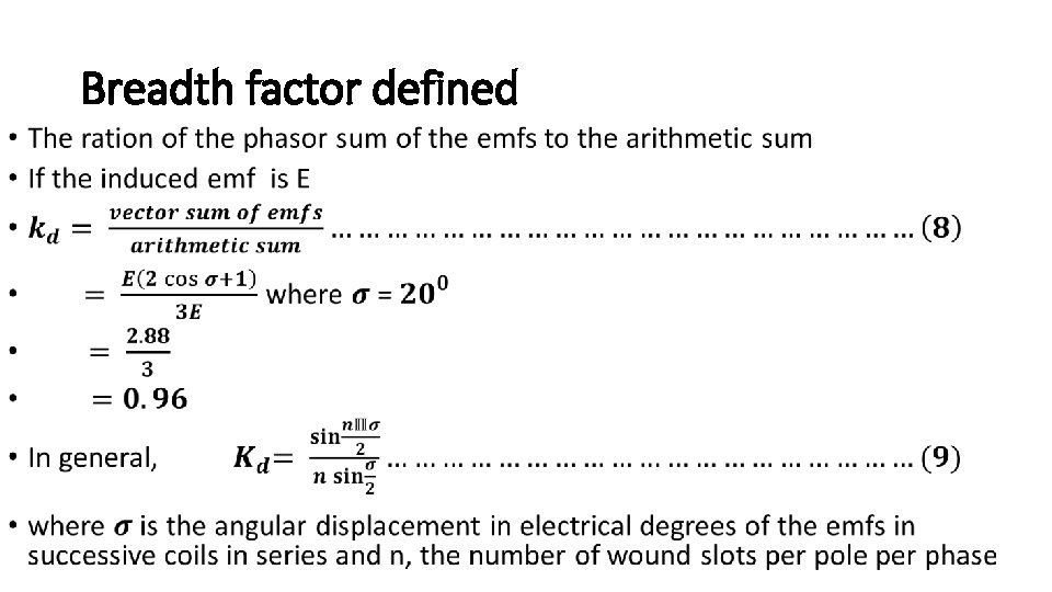 Breadth factor defined • 